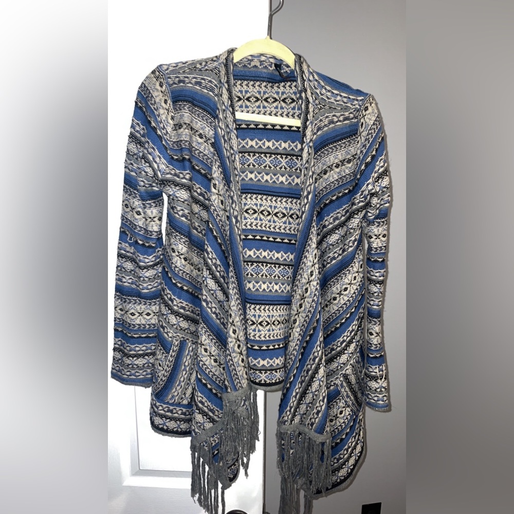 Aztec print cardigan